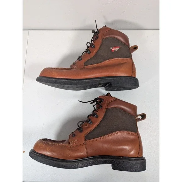 Red Wing 403 Boots Men 15 Moc Toe Leather And Canvas US‎ 2005 Vintage Work Chore
